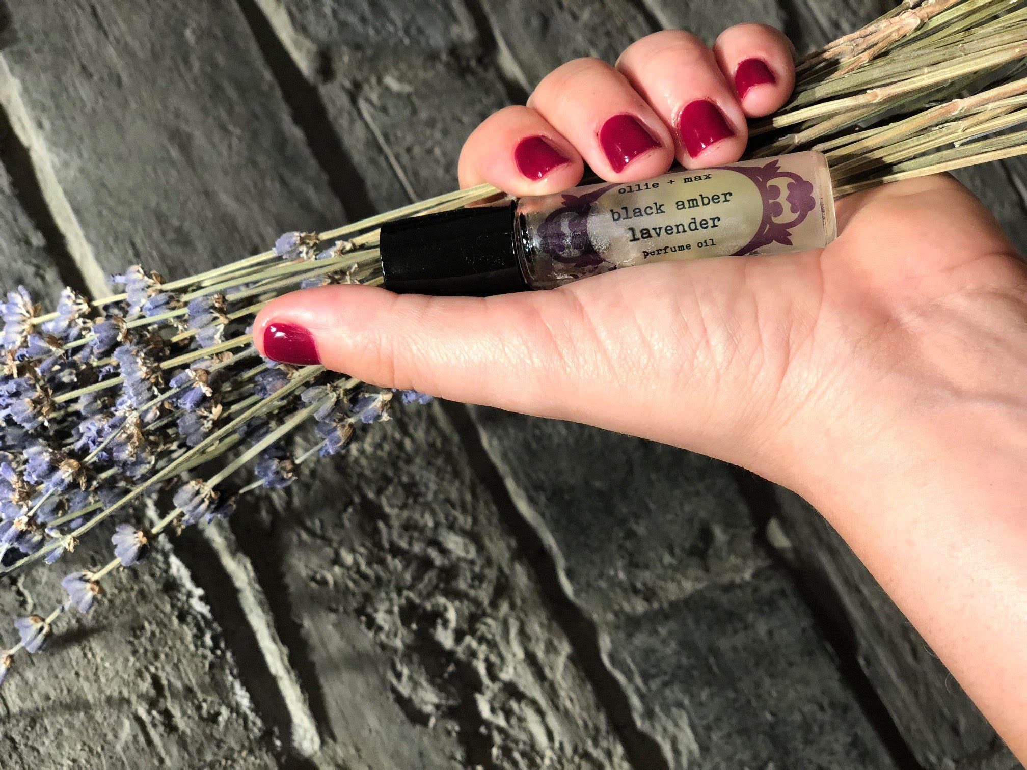Black Amber and Lavender Vegan Perfume Oil - Image 7