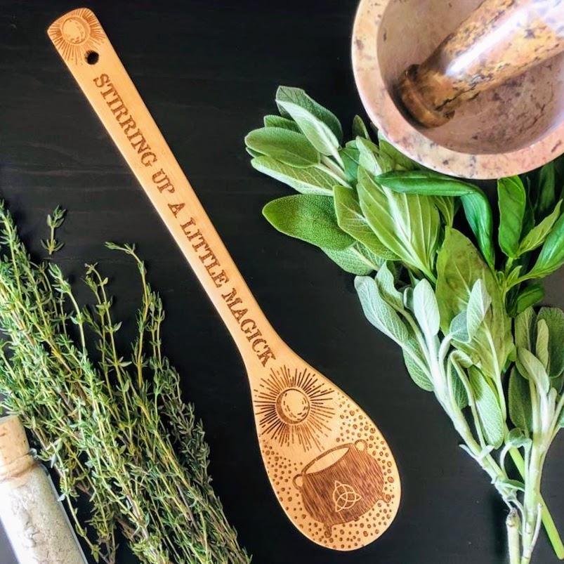 Witchy Bamboo Wooden Spoon - Image 3
