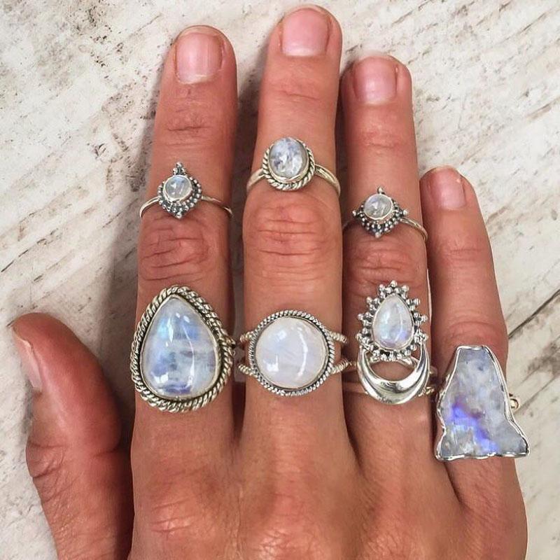 Moonstone healing crystal ring - Image 4